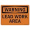 Signmission Safety Sign, OSHA Warning, 10" Height, Lead Work Area, Landscape OS-WS-D-1014-L-19684 - alternate 1